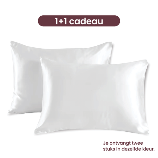 Nyghtt Glow satin white pillowcases