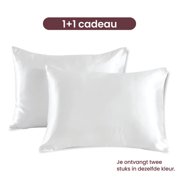 Nyghtt Glow satin white pillowcases