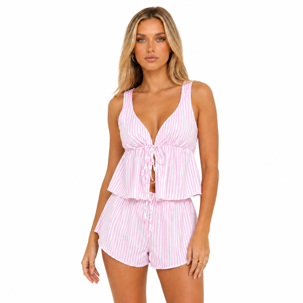 Pink Sugar Stripe Pyjama set