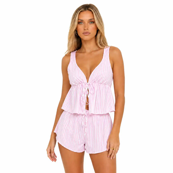Pink Sugar Stripe Pyjama set