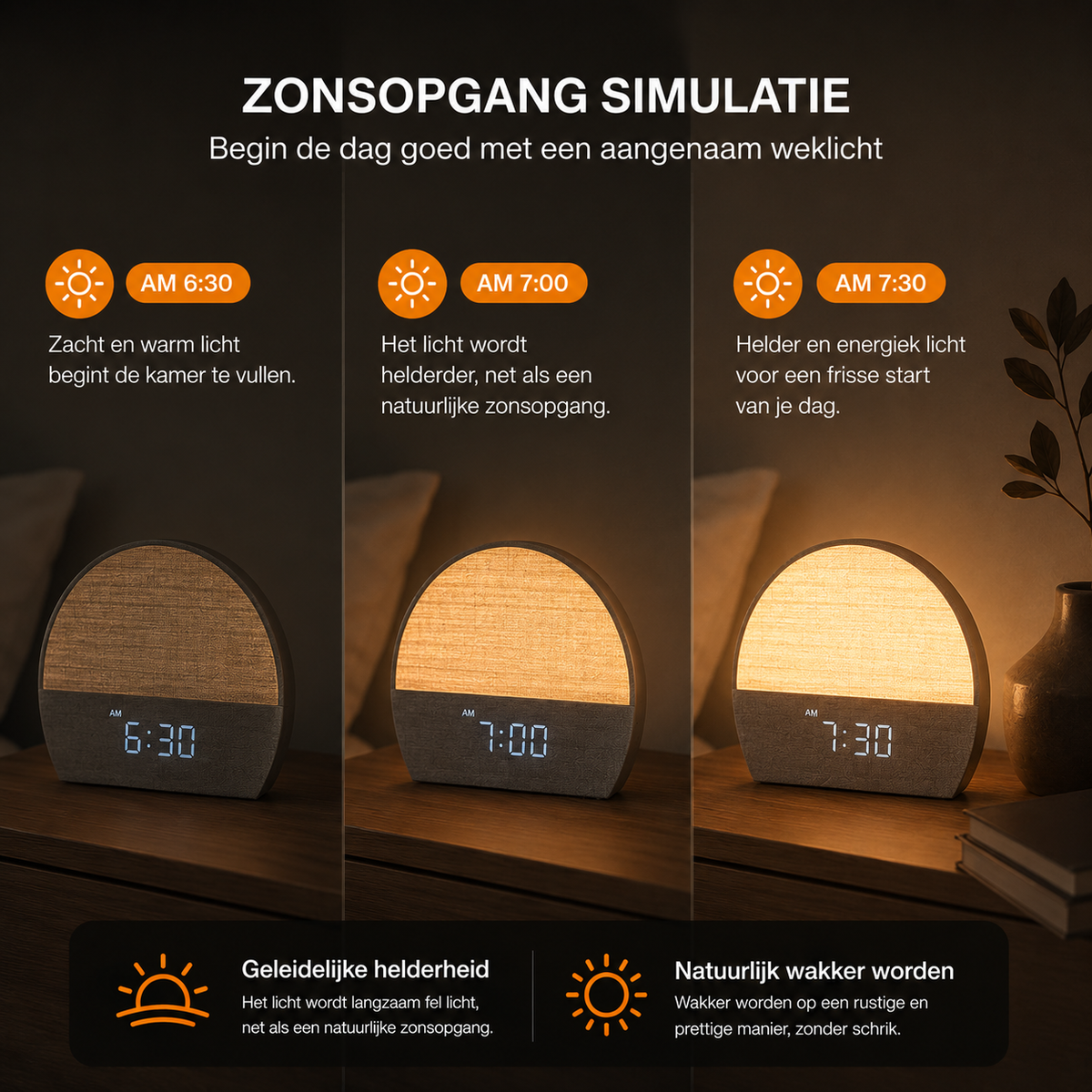 Wake-up Light digitale wekker