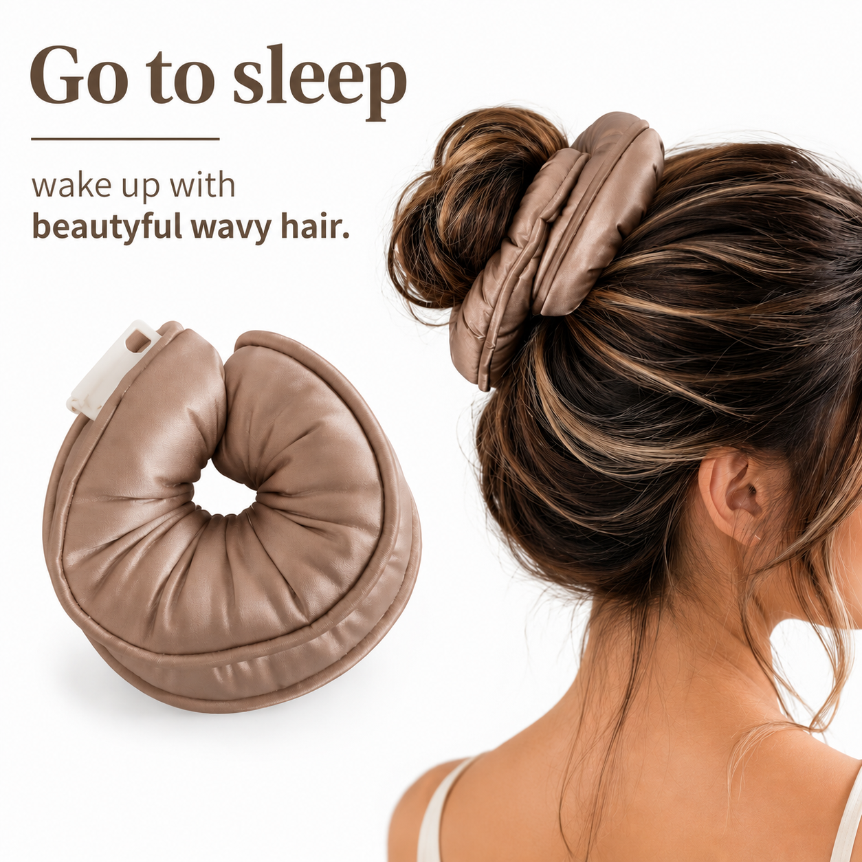 Satin Wave Scrunchie set van 2 stuks